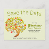 Fun Family Reunion Save the Date Apple Tree Custom Aankondigingskaart (Voorkant)