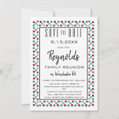 Fun Family Reunion Save the Date Invitation Card Kaart (Voorkant)