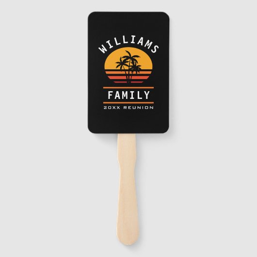 Fun Family Reunion Summer Vacation Tropical Beach Handwaaier (Achterkant)
