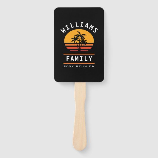 Fun Family Reunion Summer Vacation Tropical Beach Handwaaier (Voorkant)