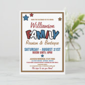 Fun Family Reunion-uitnodigingen Kaart (Staand voorkant)