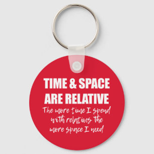 Fun Family Science Quote Typografie Red Sleutelhanger