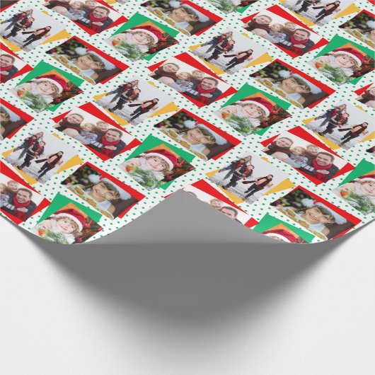 Fun Family Sjabloon met kerstpapier voor fotoserie Cadeaupapier (Hoek)