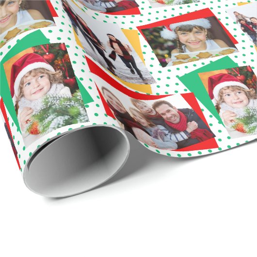 Fun Family Sjabloon met kerstpapier voor fotoserie Cadeaupapier (Rol Hoek)