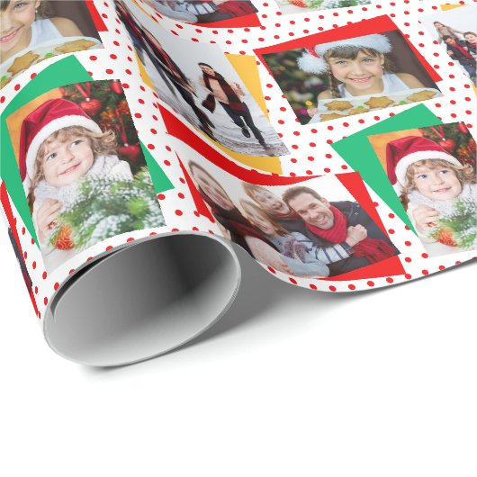 Fun Family Sjabloon met kerstpapier voor fotoserie Cadeaupapier (Rol Hoek)