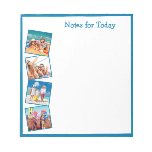 Fun Family Vacation 4 Photos Notes for Today Blue Notitieblok