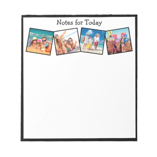 Fun Family Vacation Photos Notes for Today Notepad Notitieblok (Voorkant)