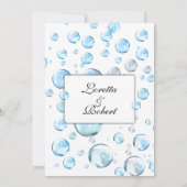 Fun Fantasy Bubbles Wedding Invitations Kaart (Achterkant)