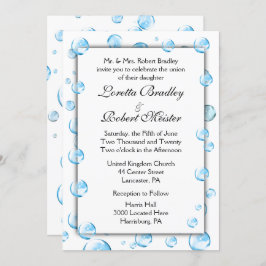 Fun Fantasy Bubbles Wedding Invitations Kaart