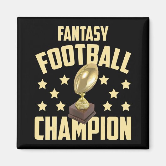 Fun Fantasy Football Champion Draft Party Magneet (Voorkant)