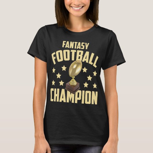 Fun Fantasy Football Champion Draft Party T-shirt (Voorkant)