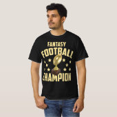 Fun Fantasy Football Champion Draft Party T-shirt (Voorkant volledig)