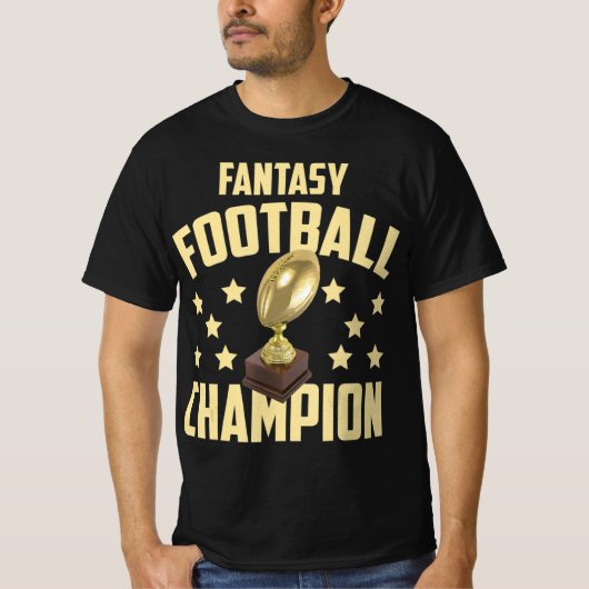 Fun Fantasy Football Champion Draft Party T-shirt (Voorkant)