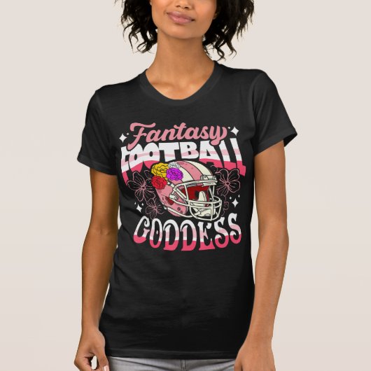 Fun Fantasy Football Goddess Flower Helmet Women T-shirt (Voorkant)