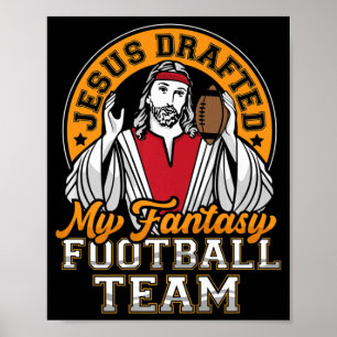 Fun Fantasy Football Jesus schreef mijn team Manne Poster