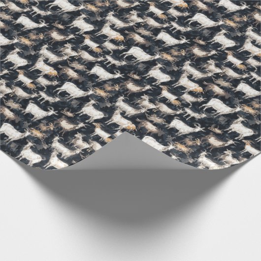 Fun Fantasy Goat Boerderij Animal Cadeaupapier (Hoek)