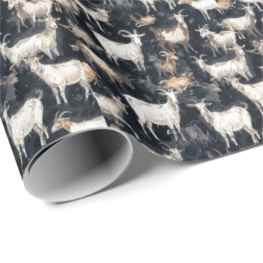Fun Fantasy Goat Boerderij Animal Cadeaupapier (Rol Hoek)