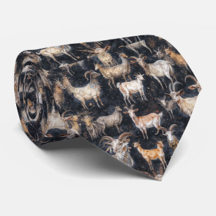 Fun Fantasy Goat Boerderij Animal Stropdas