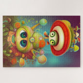 Fun Fantasy Snail en Mush Illustratie Legpuzzel (Horizontaal)