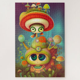 Fun Fantasy Snail en Mush Illustratie Legpuzzel