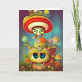 Fun Fantasy Snail- en Mush Illustrator-kaart Kaart (Voorkant)