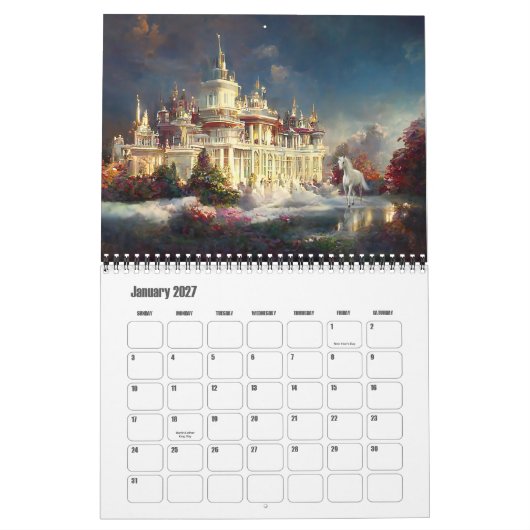 Fun Fantasy Sprookje Surrealistische Kunst Kalender (Jan 2027)