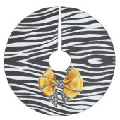 Fun Fantasy Zebra Print met Gold Bow Kerstboom Rok (Voorkant)