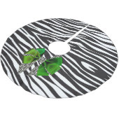 Fun Fantasy Zebra Print met Green Bow Kerstboom Rok (Gekanteld)
