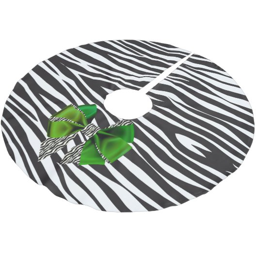 Fun Fantasy Zebra Print met Green Bow Kerstboom Rok (Gekanteld)