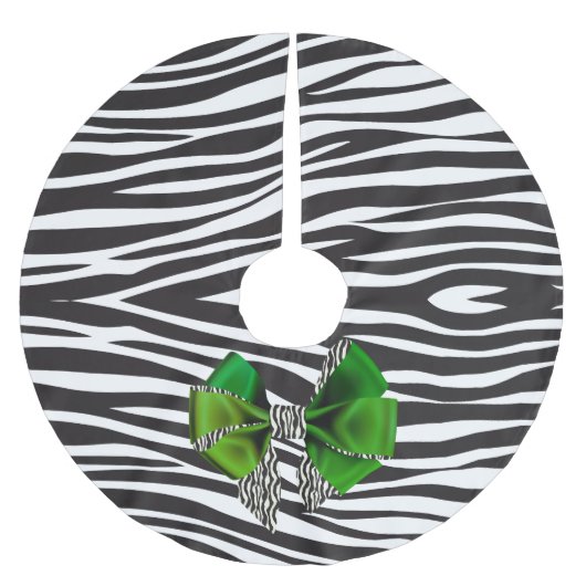 Fun Fantasy Zebra Print met Green Bow Kerstboom Rok (Voorkant)