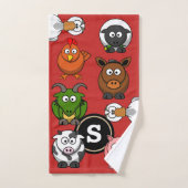 Fun Farm Animals Bad Handdoek (Handdoek)