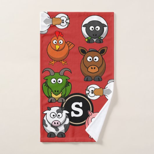 Fun Farm Animals Bad Handdoek (Handdoek)