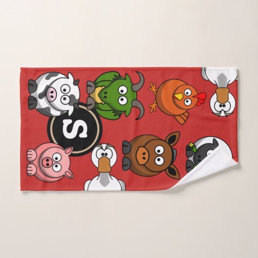 Fun Farm Animals Bad Handdoek (Handdoek)