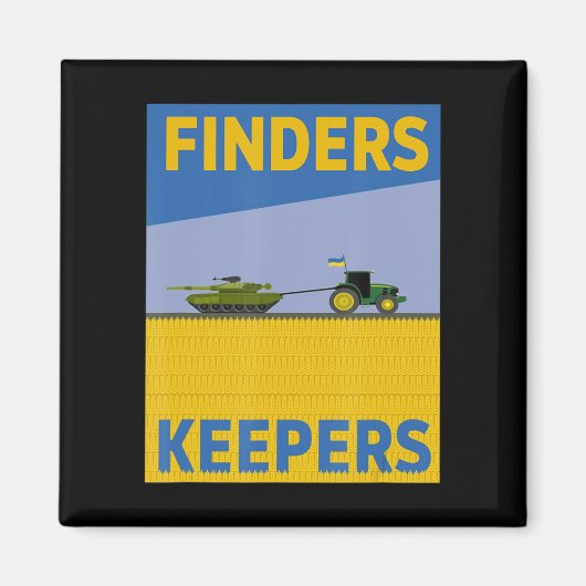 Fun Farmer Tractor Ukraine Flag Support Finders Ke Magneet (Voorkant)