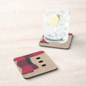 Fun Farmhouse Burlap Snowman Pset Scarf en Buttonn Bier Onderzetter (Rechterzijde)