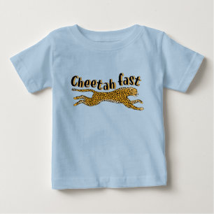 Fun Fast Cheetah Cat Kinder Childs Animal T-Shirt