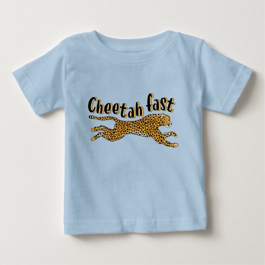 Fun Fast Cheetah Cat Kinder Childs Animal T-Shirt (Voorkant)