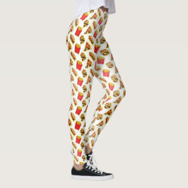 Fun Fast Food Gedrukte Leggings