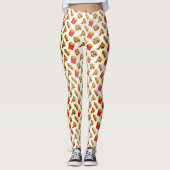 Fun Fast Food Gedrukte Leggings (Voorkant)