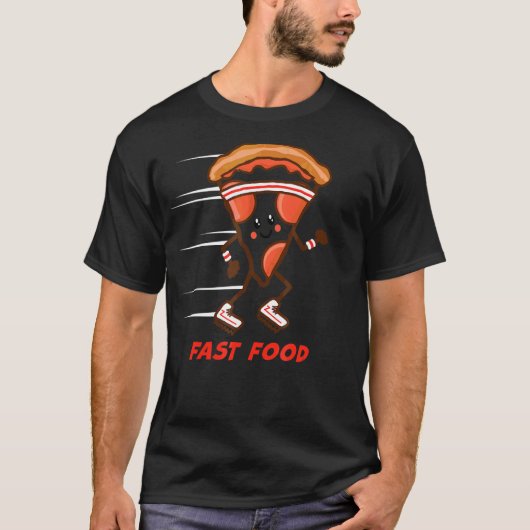 Fun Fast Food Pizza Running Headband Sneakers Hung T-shirt (Voorkant)