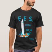 Fun Fast Sailing krijgt een oranje Weta - wat nog  T-shirt (Voorkant)