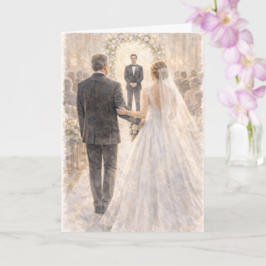 Fun Father of the Bride Prayer Ezekiel 25:17 Kaart (Orchidee)