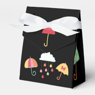 Fun Favor Box W/Umbrellas, Regen en Regenboog Bedankdoosjes