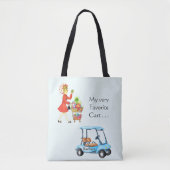 Fun Favorite Golf of Grocery Cart Decision Name Tote Bag (Voorkant)