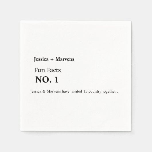 Fun fcats bruiloft, repetitief diner, vrijgezellen servet (Voorkant)