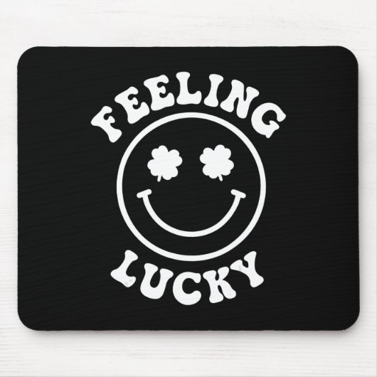 Fun Feeling Lucky Smile Face St. Patrick Day Muismat (Voorkant)