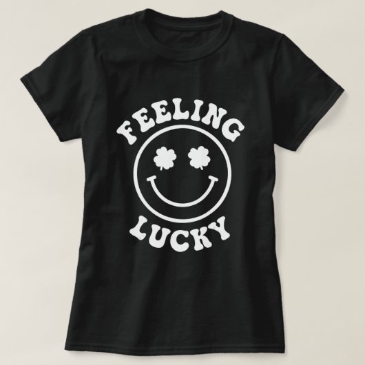 Fun Feeling Lucky Smile Face St. Patrick Day T-shirt (Design voorkant)