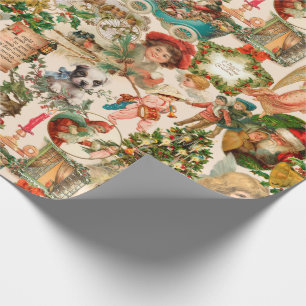 Fun, feestelijk en kleurrijk kerstfeest cadeaupapier