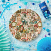 Fun, feestelijk en kleurrijk kerstfeest papieren bordje (Feest)