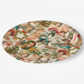 Fun, feestelijk en kleurrijk kerstfeest papieren bordje (Gekanteld)